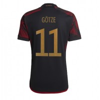 Koszulka piłkarska Niemcy Mario Gotze #11 Strój wyjazdowy MŚ 2022 tanio Krótki Rękaw